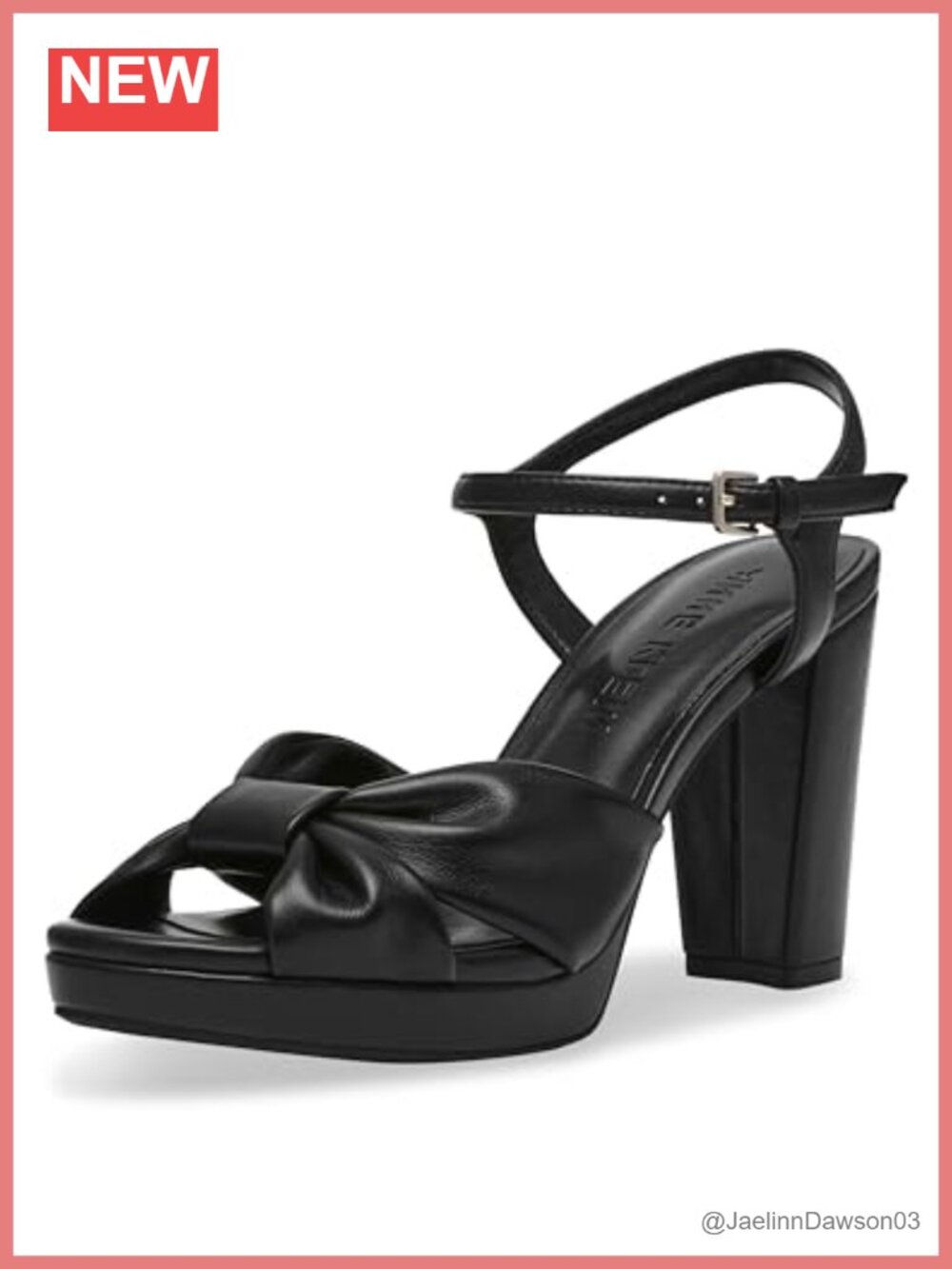Anne Klein Women's Velia Heeled Sandals with Adjustable Ankle Strap and